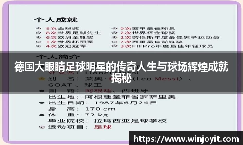 德国大眼睛足球明星的传奇人生与球场辉煌成就揭秘